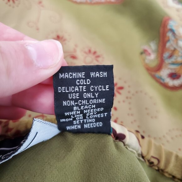 NYC Design Co. Womens Green Paisley Floral Flowy Skirt Size XL Fairy Grunge Y2K - Picture 5 of 8